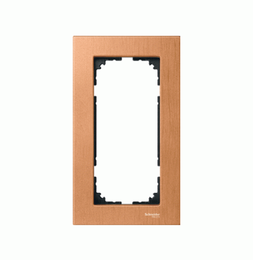 Wood frame, 2‑gang without central bridge piece, Walnut